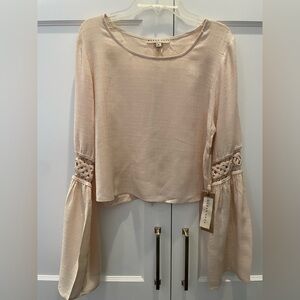 Elegant Blush Noir Blouse in Soft Cream